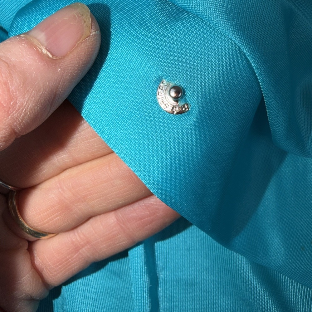 Shadowline Short Nightgown & Matching Robe Size Small Turquoise Blue nylon - Picture 13 of 16